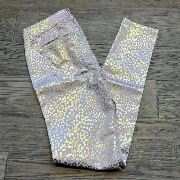 🌸3/$30🌸FIRE Los  Angeles | Lilac purple and gold sparkle cheetah jeggings - Picture 9 of 9